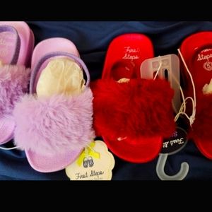 Baby girl fur slides